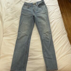 Denim Forum "The Arlo" High Rise Straight Jeans